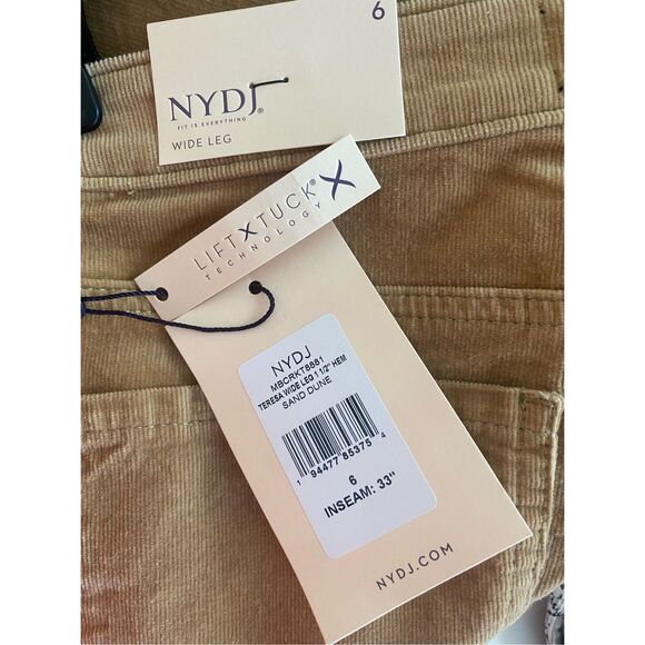 NYDJ Sand Dune Denim Teresa Wide Leg Pants Size 6 NWT - Picture 3 of 8